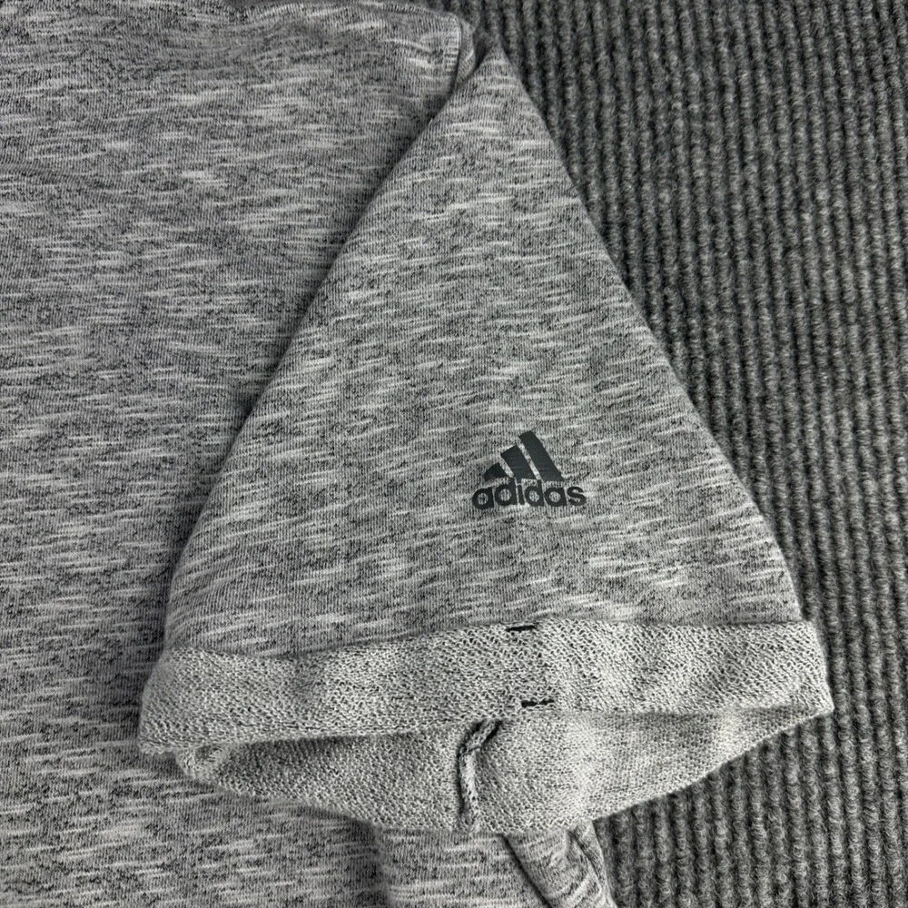 Adidas Mens Grey Space Dye Short Sleeve Hoodie Pullover AH4087 Size 2XL